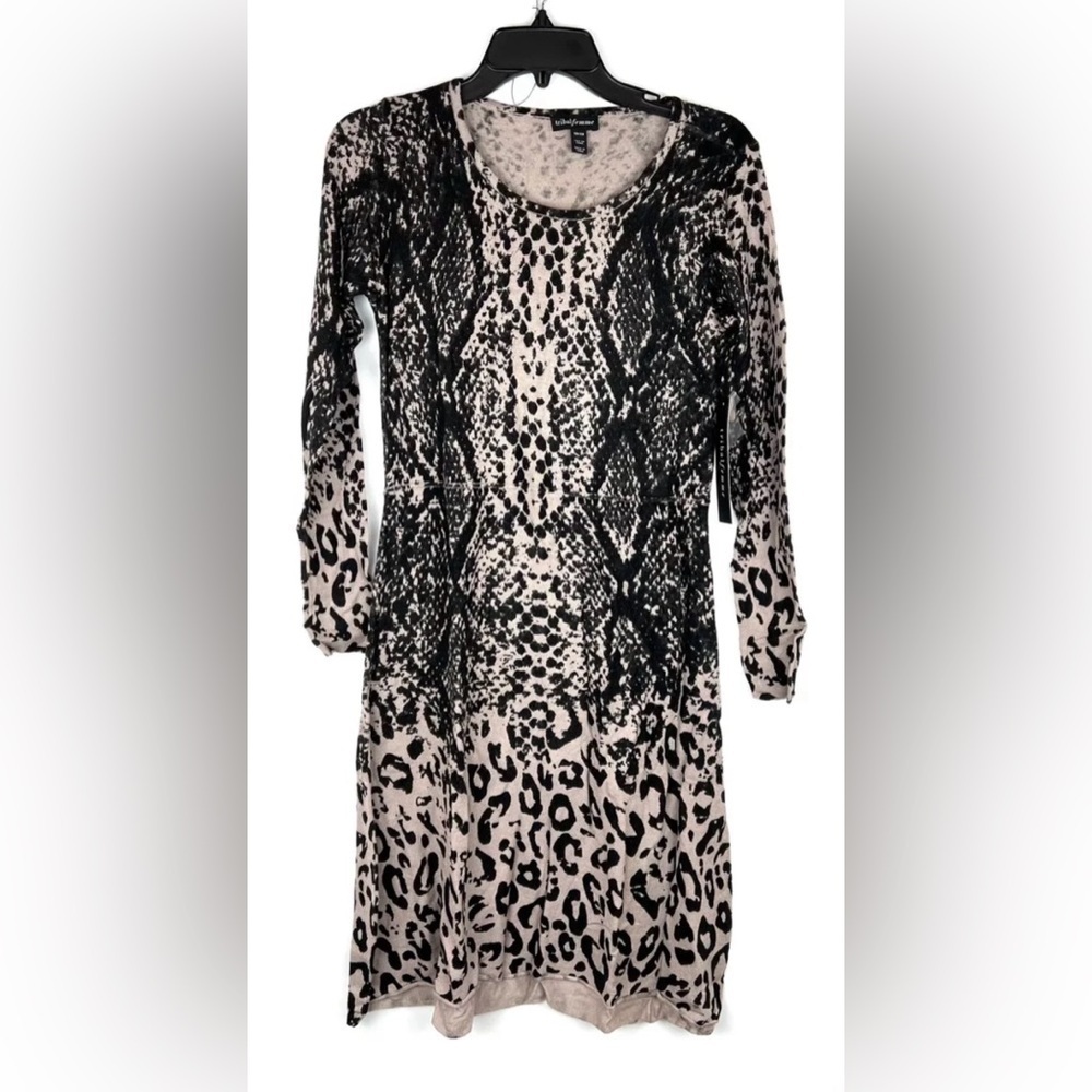 Tribal Women’s Black Multicolored Long Sleeve Knee Length Dress Size XS